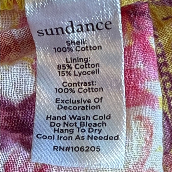 Sundance Ingrid Effortless Floral Bohemian Dress with Tassel Detail Size L Lined - Picture 9 of 12